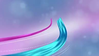 彩色丝绸飞舞展示logo模板视频的预览图